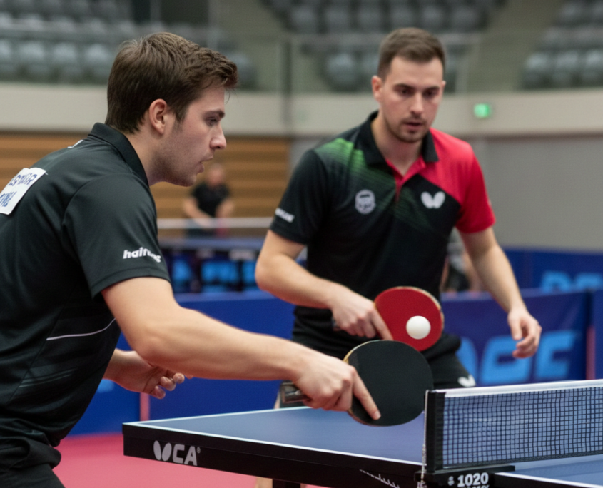 Tischtennis Spieler in Action